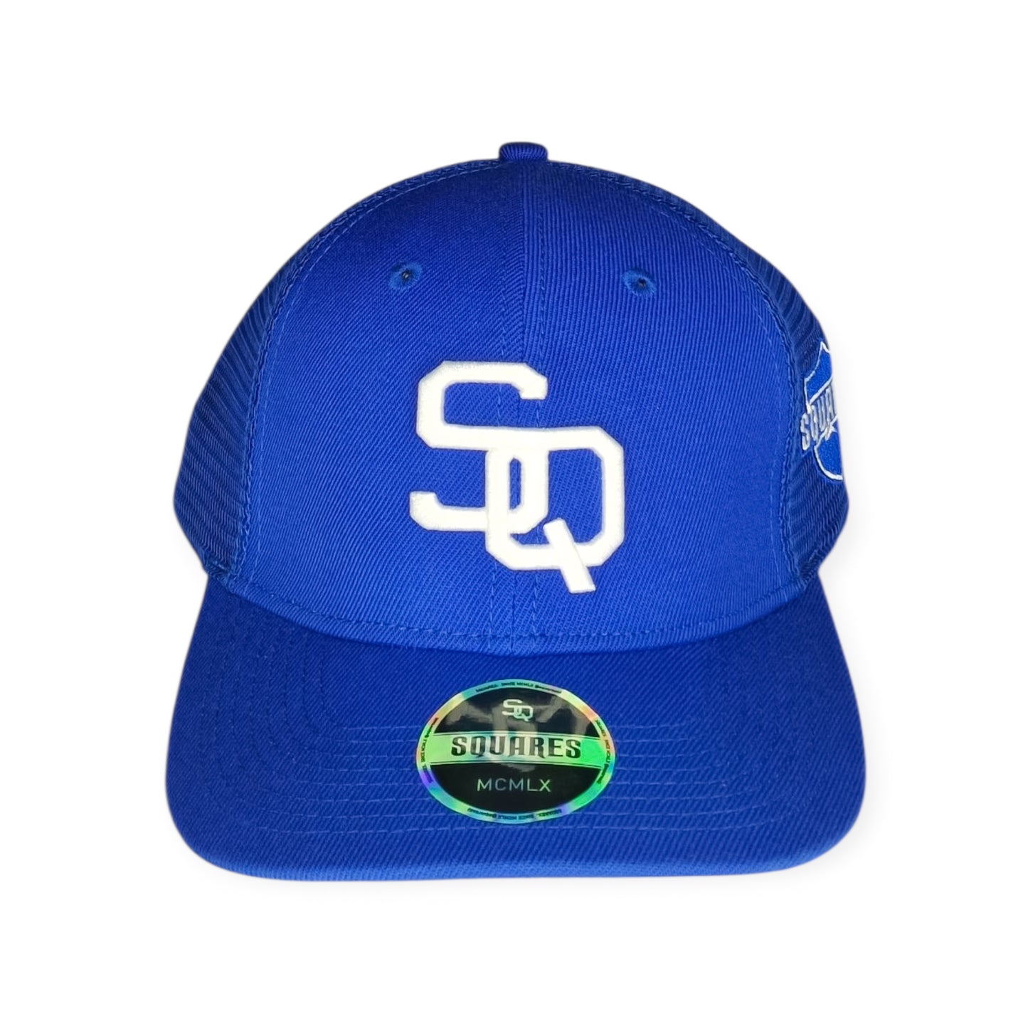 Squares Royal Blue Mesh Classic Adjustable Baseball Hat