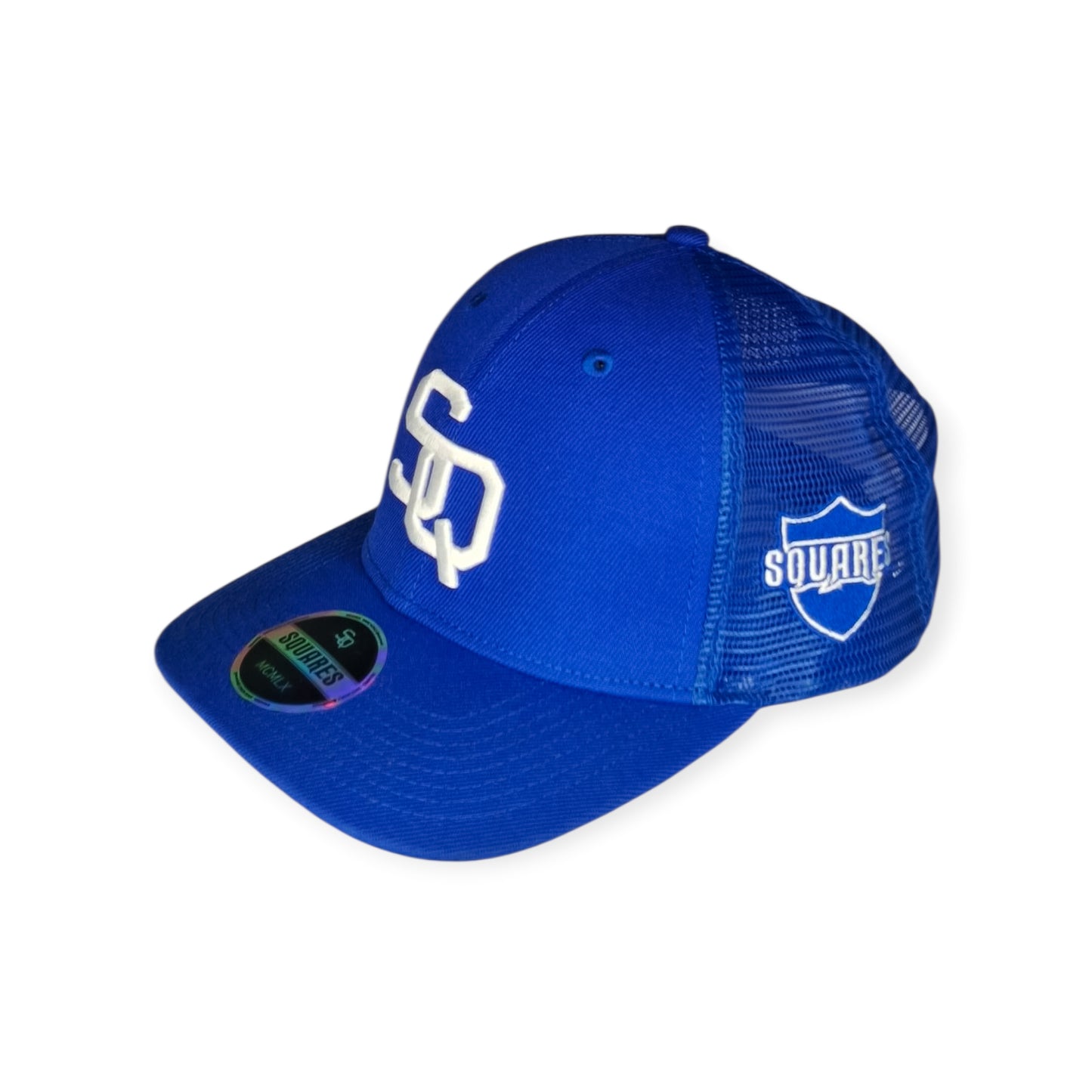 Squares Royal Blue Mesh Classic Adjustable Baseball Hat