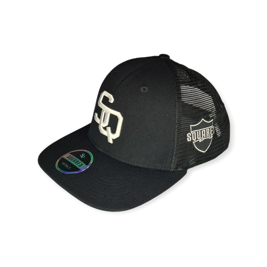 Squares Black Classic Adjustable Baseball Hat