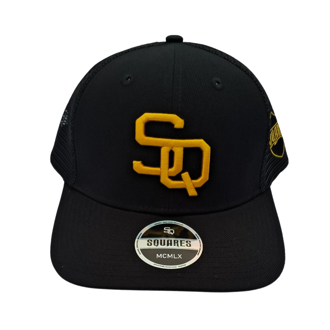 Squares Black Classic Adjustable Baseball Hat